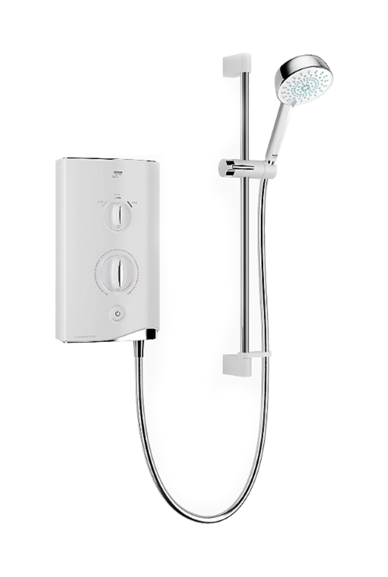 Mira Sport 10.8kW Airboost Electric Shower White/Chrome - 1 - Showers Direct