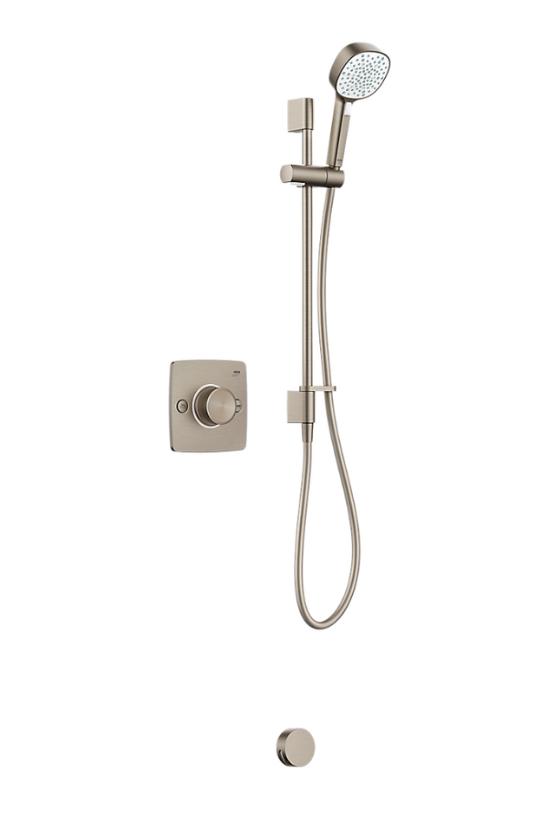 Mira Evoco Dual Bathfill Mixer Shower - Brushed Nickel - 1 - Showers Direct